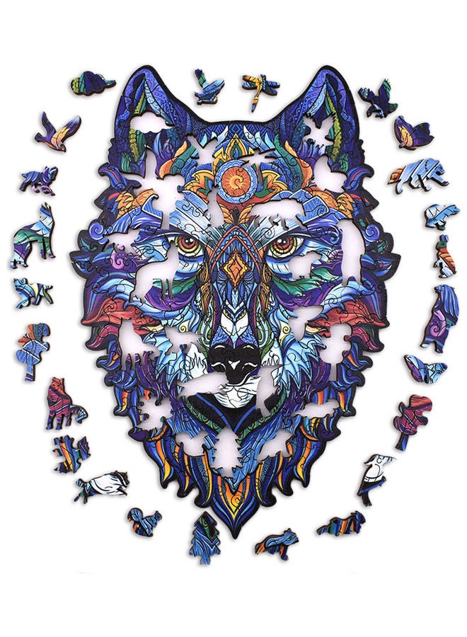 150 قطعة ألغاز خشبية بصورة ذئب 29x21x0.5 سم - Image 2